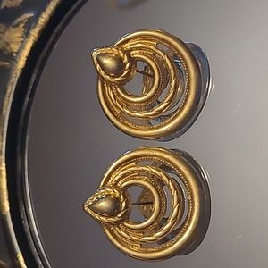 Gold Plated Vintage Stud Earrings